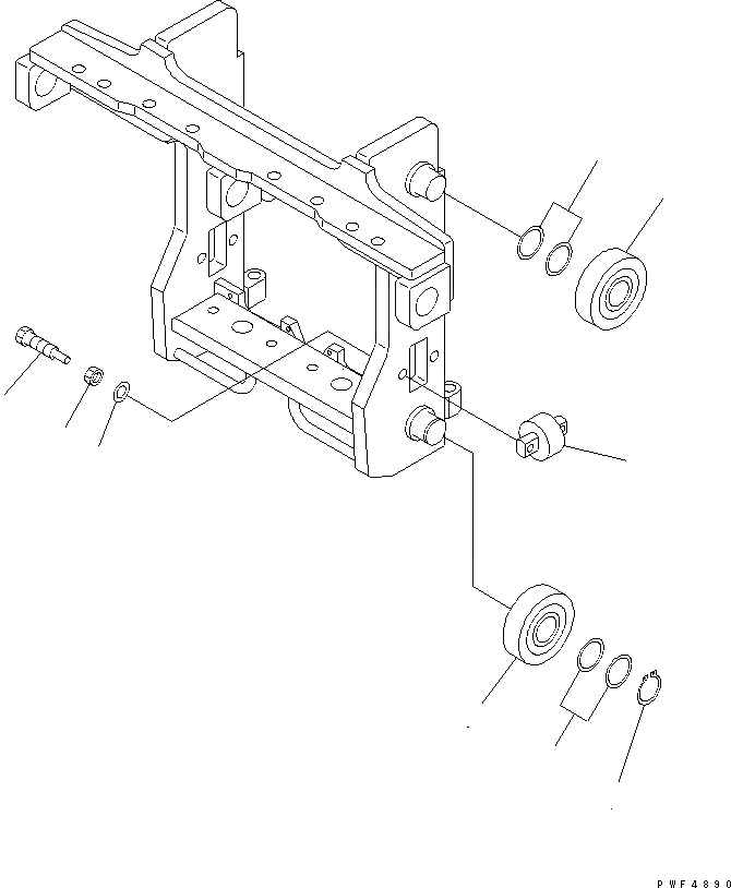 Схема запчастей Komatsu FSE152-2 - БОКОВ. СДВИГER ( РОЛИК) (ДЛЯ RW/RL-ТИП) (С ХОЛОДН.) БОКОВ. СДВИГER (FV МАЧТА¤MM FL МАЧТА) (R) (REACH ВИЛОЧНАЯ ТЕХНИКА)