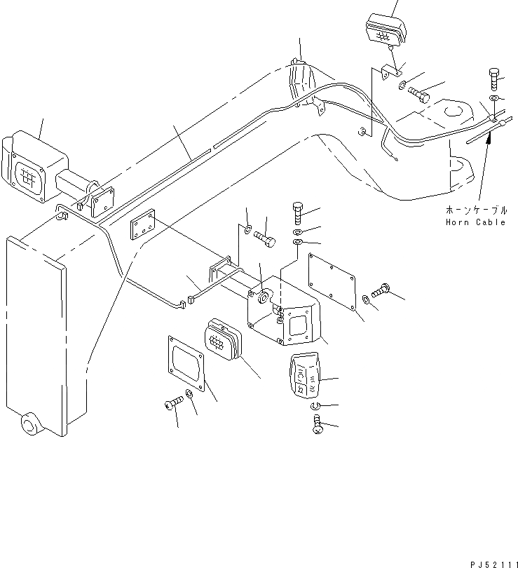 Схема запчастей Komatsu GD305A-1 - ЭЛЕКТРИКА (ПЕРЕДН. ЛИНИЯ)(№-) КОМПОНЕНТЫ ДВИГАТЕЛЯ И ЭЛЕКТРИКА