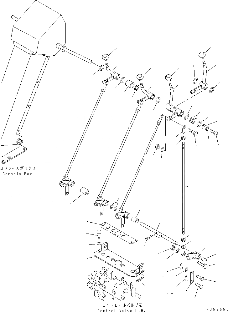 Схема запчастей Komatsu GD305A-1 - ГИДРАВЛ РЫЧАГ УПРАВЛ-Я¤ ЛЕВ.(№7-) СИСТЕМА УПРАВЛЕНИЯ