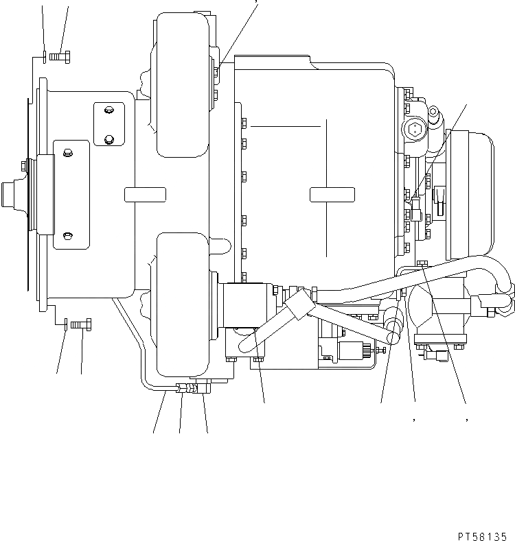 Схема запчастей Komatsu GD305A-3 - ТРАНСМИССИЯ (КОРПУС) (/) СИЛОВАЯ ПЕРЕДАЧА