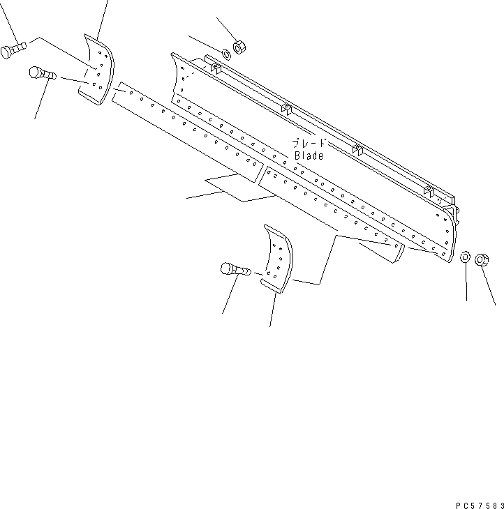 Схема запчастей Komatsu GD305A-3 - РЕЖУЩ. КРОМКА И END BIT ЧАСТИ BOOK