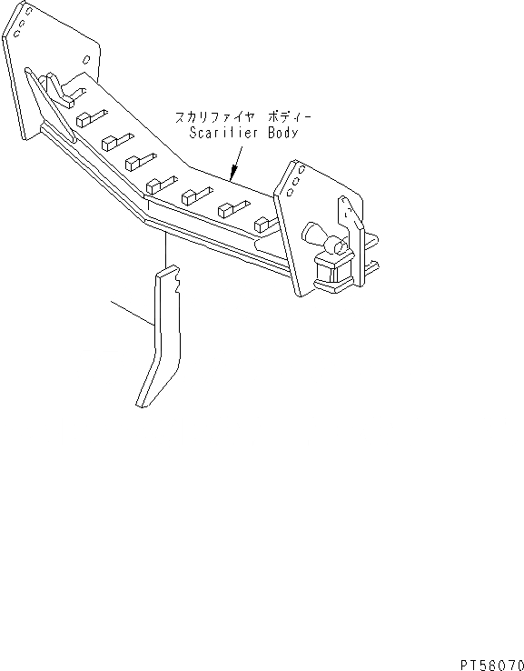 Схема запчастей Komatsu GD305A-3 - SCARIFIER TOOTH ЧАСТИ BOOK