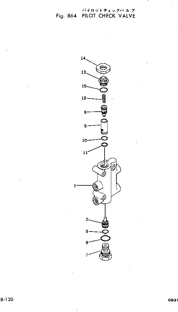 Схема запчастей Komatsu GD31RC-3A - ГЛАВН. КОНТРОЛЬНЫЙ КЛАПАН(ДЛЯ ПЕРЕДН. ОТВАЛ) ОПЦИОННЫЕ КОМПОНЕНТЫ