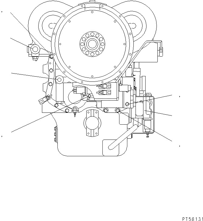 Схема запчастей Komatsu GD355A-3 - ТРАНСМИССИЯ (КОРПУС) (/) СИЛОВАЯ ПЕРЕДАЧА