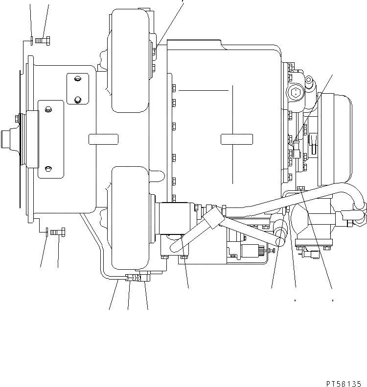 Схема запчастей Komatsu GD355A-3 - ТРАНСМИССИЯ (КОРПУС) (/) СИЛОВАЯ ПЕРЕДАЧА