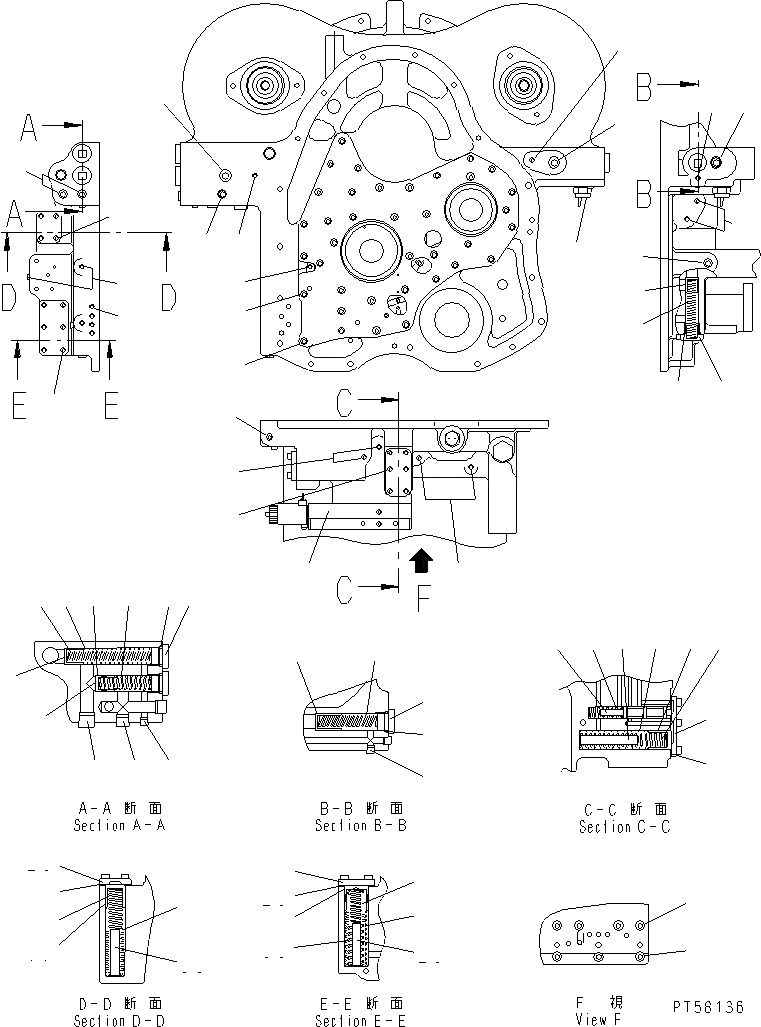 Схема запчастей Komatsu GD355A-3 - ТРАНСМИССИЯ (ГИДРОТРАНСФОРМАТОР) (/) СИЛОВАЯ ПЕРЕДАЧА