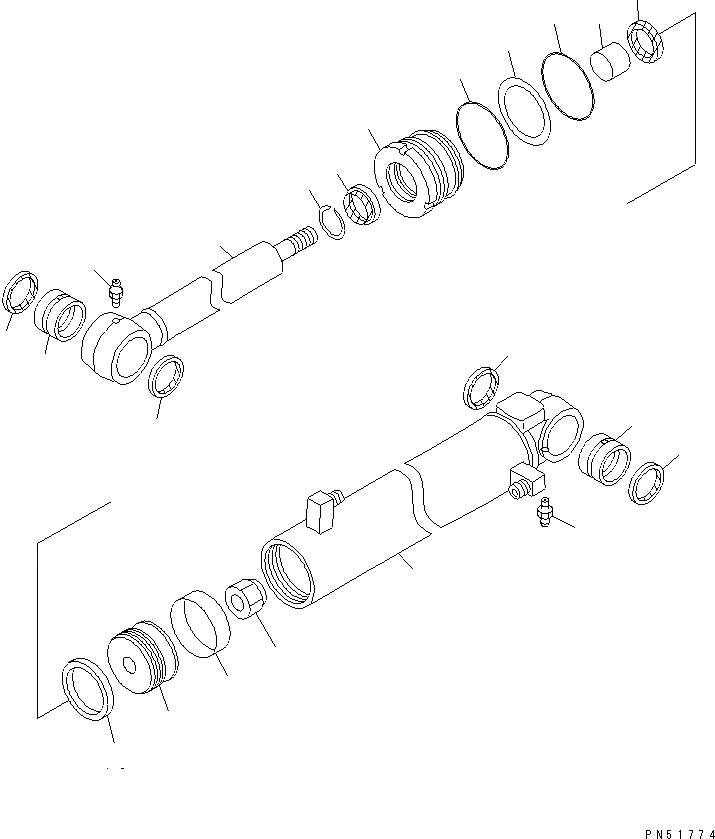 Схема запчастей Komatsu GD355A-3 - ЦИЛИНДР СОЧЛЕНЕНИЯ СИЛОВАЯ ПЕРЕДАЧА