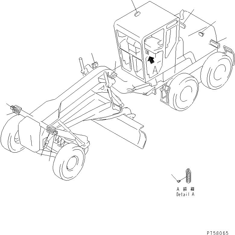 Схема запчастей Komatsu GD355A-3 - ОСВЕЩЕНИЕ И ПРЕДОХРАНИТЕЛЬ ЧАСТИ BOOK