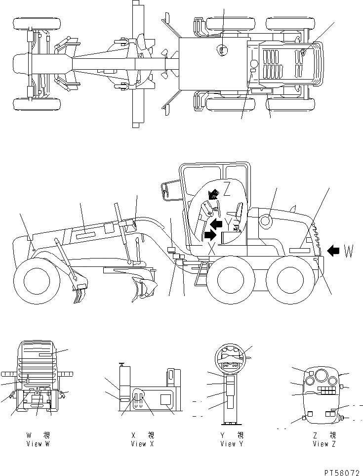 Схема запчастей Komatsu GD355A-3 - МАРКИРОВКА ЧАСТИ BOOK