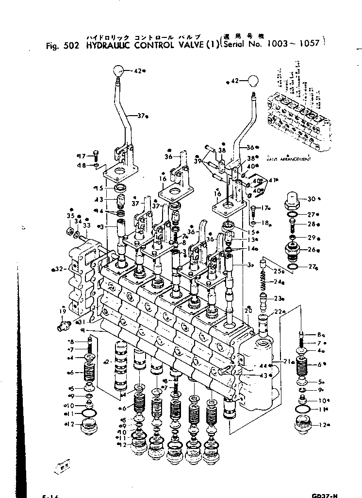 Схема запчастей Komatsu GD37-4 - ГИДРАВЛ УПРАВЛЯЮЩ. КЛАПАН ()(№-7) РАБОЧЕЕ ОБОРУДОВАНИЕ И ITS СИСТЕМА УПРАВЛЕНИЯ