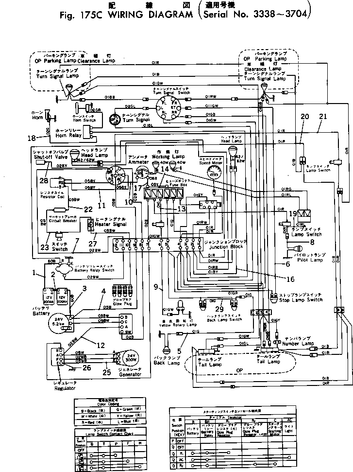 Схема запчастей Komatsu GD37-6H - ЭЛЕКТРОПРОВОДКА DIAGRAM(№8-7) КОМПОНЕНТЫ ДВИГАТЕЛЯ И ЭЛЕКТРИКА