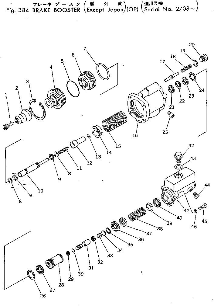 Схема запчастей Komatsu GD37-6H - УСИЛИТЕЛЬ ТОРМОЗА (OP) (КРОМЕ ЯПОН.)(№78-) СДВОЕНН. ПРИВОД И КОЛЕСА