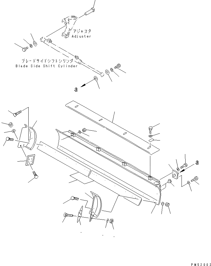 Схема запчастей Komatsu GD405A-2 - ОТВАЛ (DRAW UP ТИП)(№-) РАБОЧЕЕ ОБОРУДОВАНИЕ