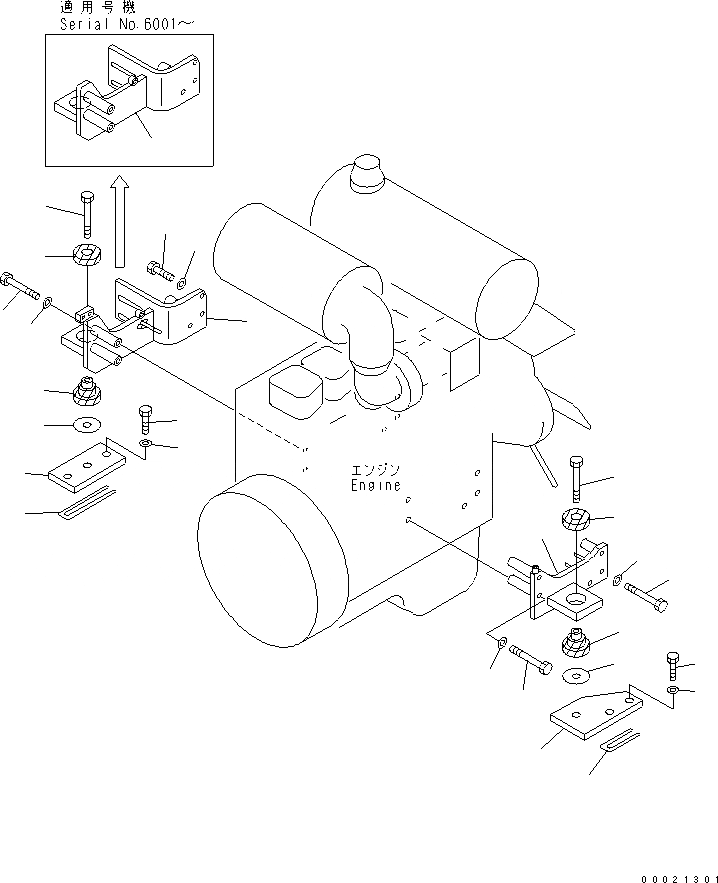 Схема запчастей Komatsu GD405A-3 - КРЕПЛЕНИЕ ДВИГАТЕЛЯ КОМПОНЕНТЫ ДВИГАТЕЛЯ И ЭЛЕКТРИКА