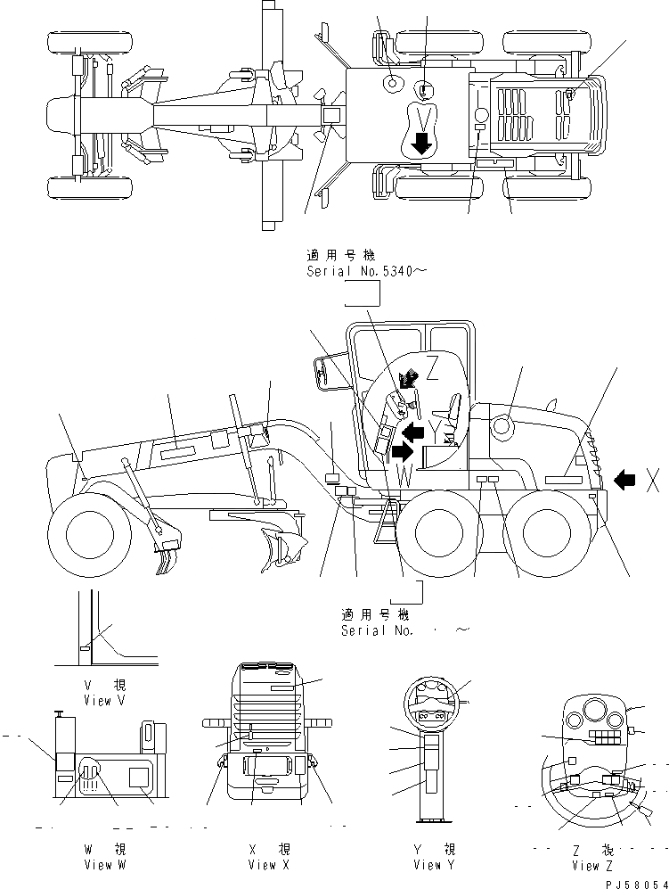 Схема запчастей Komatsu GD405A-3 - МАРКИРОВКА(№-999) ЧАСТИ BOOK