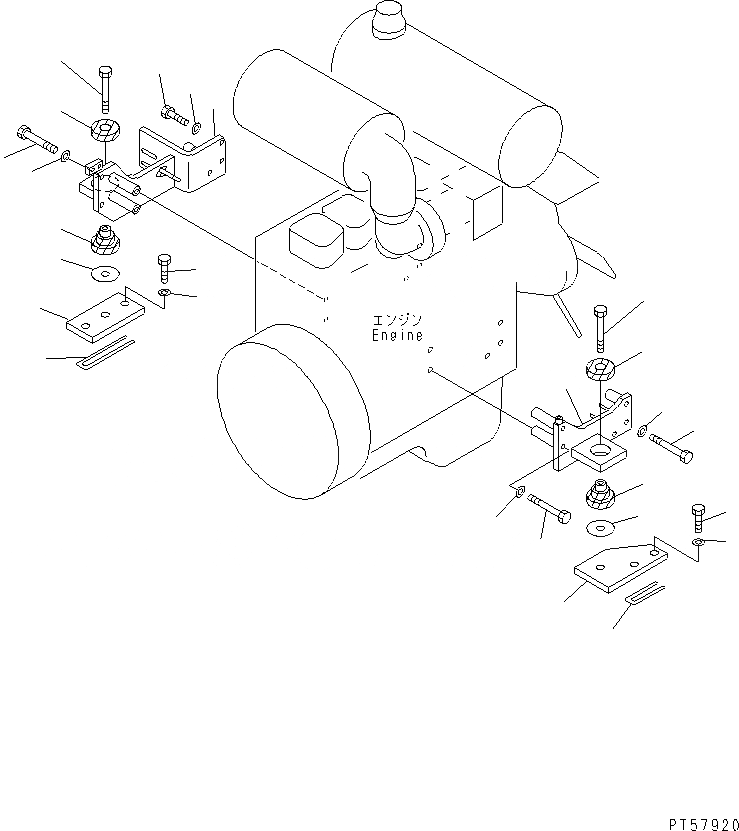 Схема запчастей Komatsu GD405A-3S - КРЕПЛЕНИЕ ДВИГАТЕЛЯ КОМПОНЕНТЫ ДВИГАТЕЛЯ И ЭЛЕКТРИКА