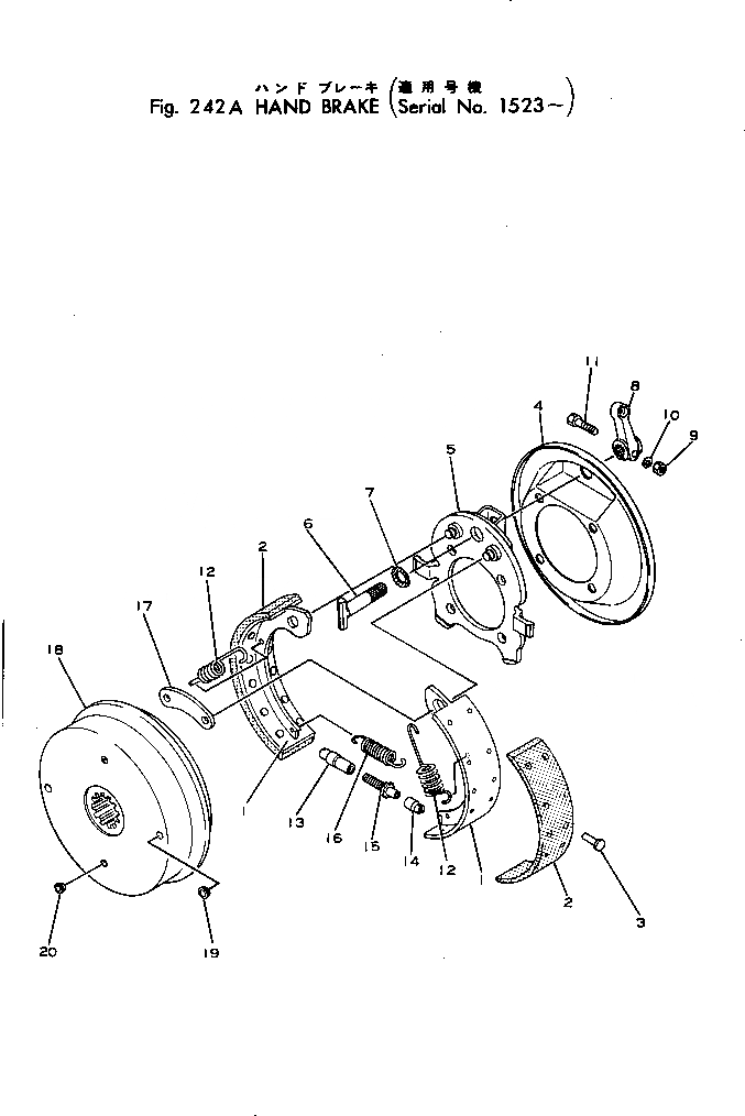 Схема запчастей Komatsu GD40HT-2 - HAND ТОРМОЗ.(№-) СИЛОВАЯ ПЕРЕДАЧА