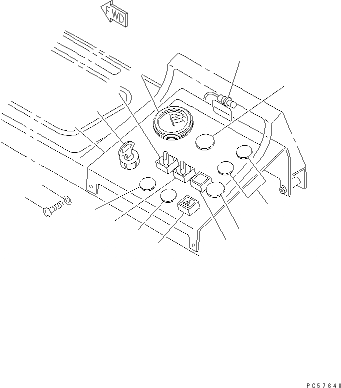 Схема запчастей Komatsu GD505A-3A - ПАНЕЛЬ ПРИБОРОВ (С ПРОТИВОТУМАНН. ФАРАМИ) КОМПОНЕНТЫ ДВИГАТЕЛЯ И ЭЛЕКТРИКА