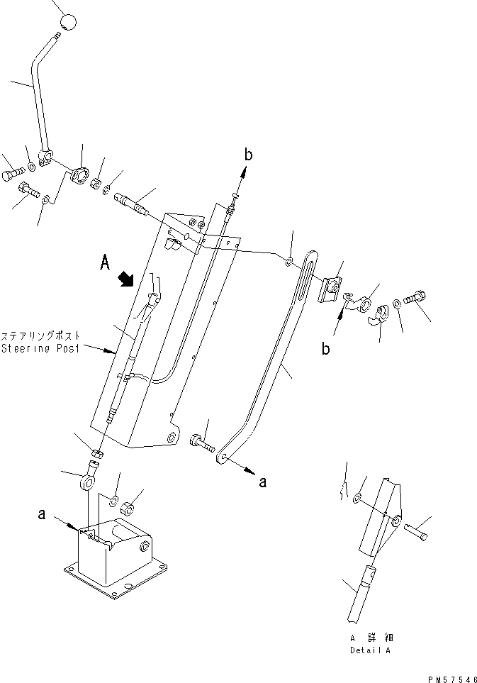 Схема запчастей Komatsu GD505A-3A - КОНСОЛЬН. БЛОК (/) (НАКЛОН. РЫЧАГ И МЕХАНИЗМ) СИСТЕМА УПРАВЛЕНИЯ