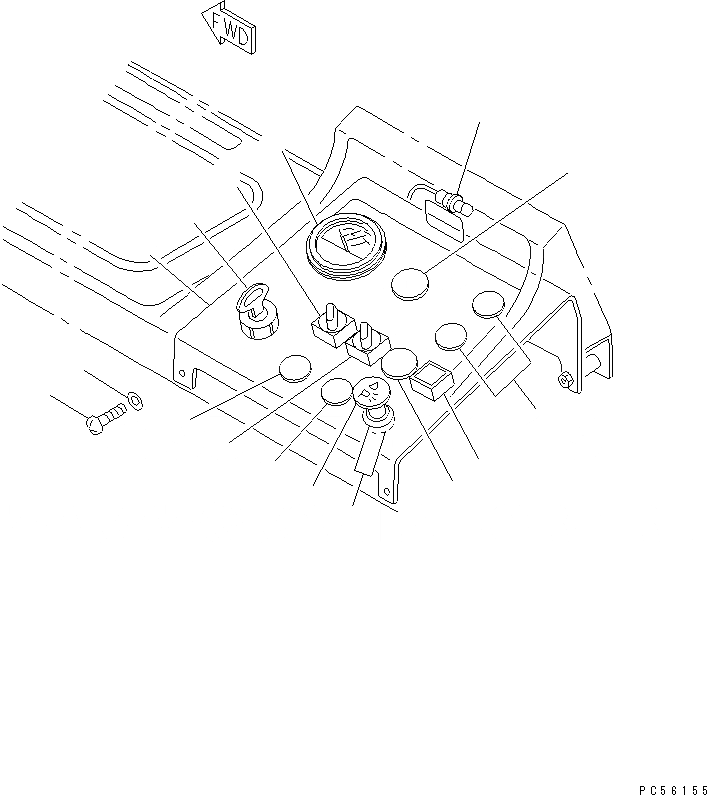 Схема запчастей Komatsu GD505A-3 - ПАНЕЛЬ ПРИБОРОВ (С ПРОБЛЕСК. МАЯКОМ)(№7-) КОМПОНЕНТЫ ДВИГАТЕЛЯ И ЭЛЕКТРИКА