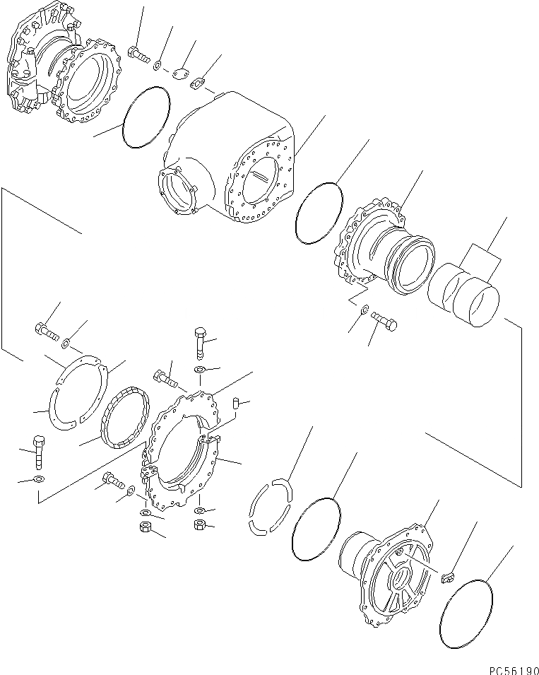 Схема запчастей Komatsu GD505A-3 - КОРПУС КОНЕЧН. ПЕРЕДАЧИ (/) (КОЖУХ SECTION УПЛОТНЕНИЕ С -PIECIES ПЛАСТИНА  ТИП)(№7-7) СИЛОВАЯ ПЕРЕДАЧА