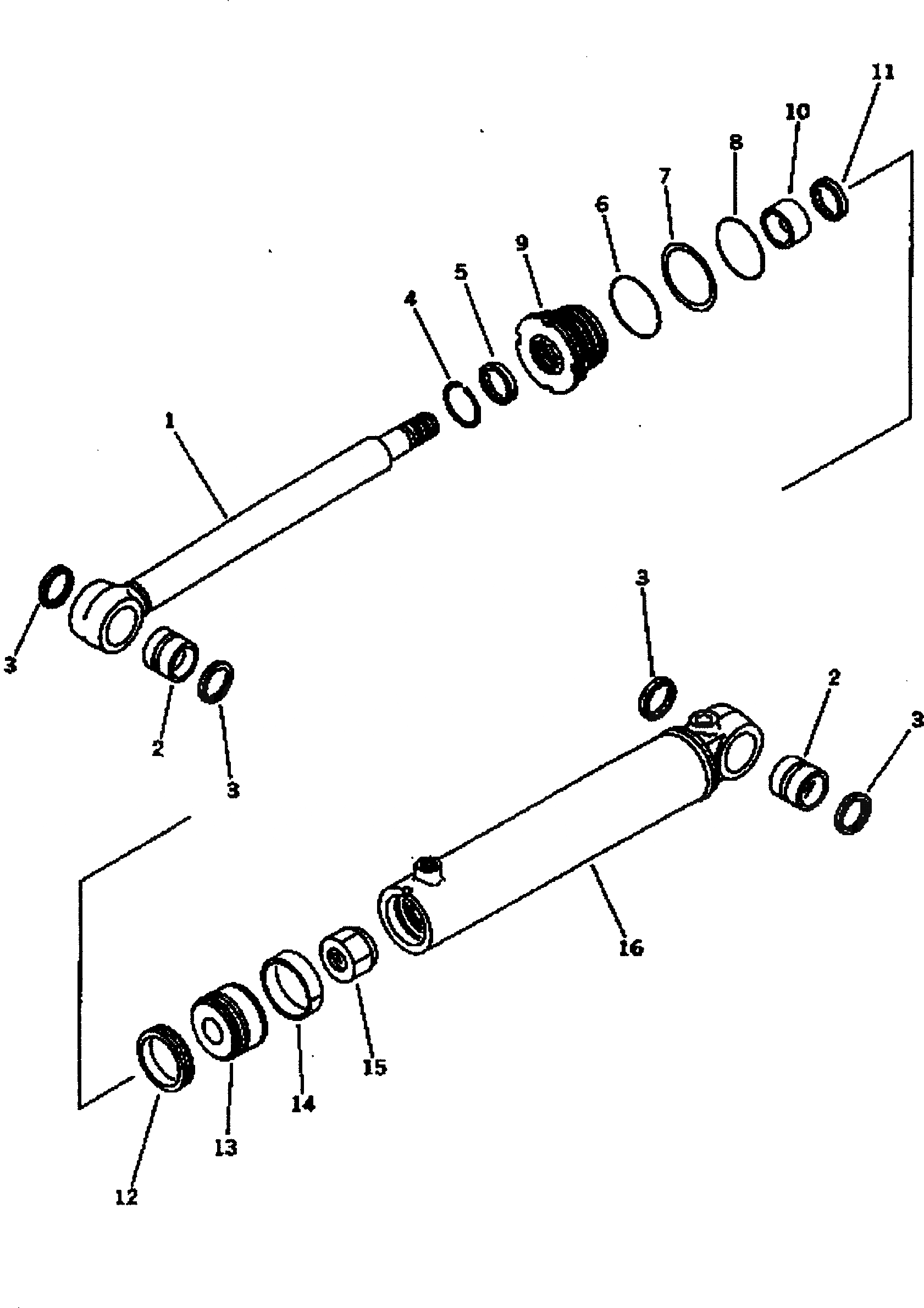 Схема запчастей Komatsu GD505A-3 - ЦИЛИНДР СОЧЛЕНЕНИЯ(№-) СИЛОВАЯ ПЕРЕДАЧА