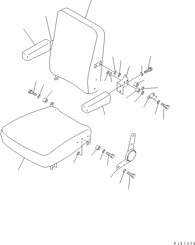 Схема запчастей Komatsu GD505A-3 - СИДЕНЬЕ ОПЕРАТОРА (/)(№-) РАМА И ЧАСТИ КОРПУСА