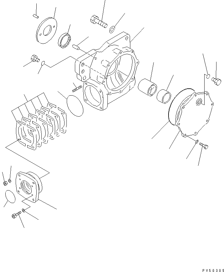 Схема запчастей Komatsu GD510R-1 - КОЛЬЦЕВ.РЕВЕРС ПРИВОД (/)(№-) РАБОЧЕЕ ОБОРУДОВАНИЕ