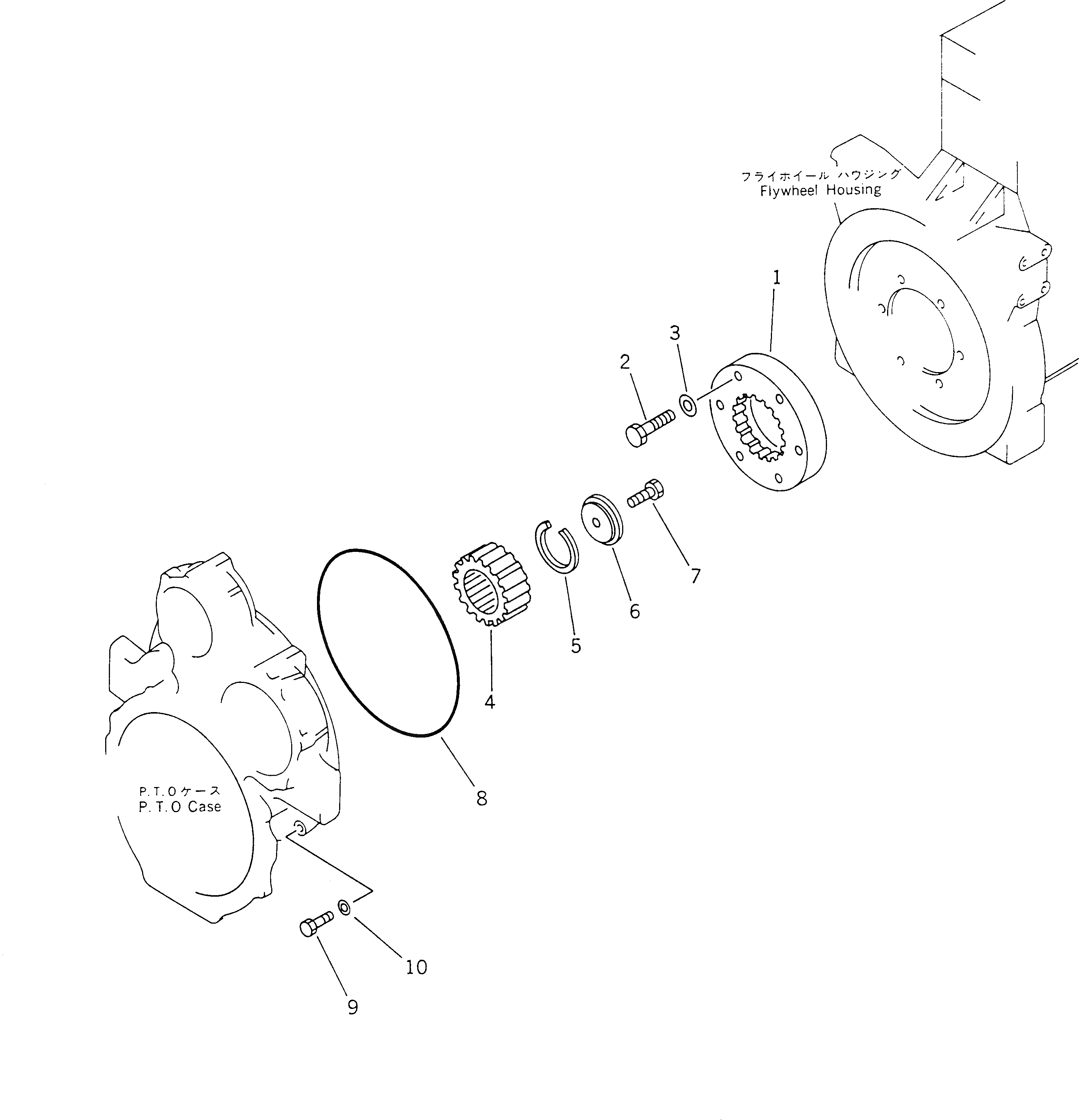 Схема запчастей Komatsu GD511A-1 - СОЕД-Е СИЛОВАЯ ПЕРЕДАЧА