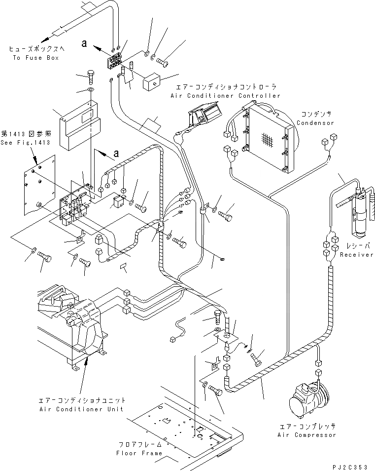 Схема запчастей Komatsu GD511A-1 - КОНДИЦ. ВОЗДУХА (8/) (ELECTRLCAL ЧАСТИ)(№-) РАМА И ЧАСТИ КОРПУСА