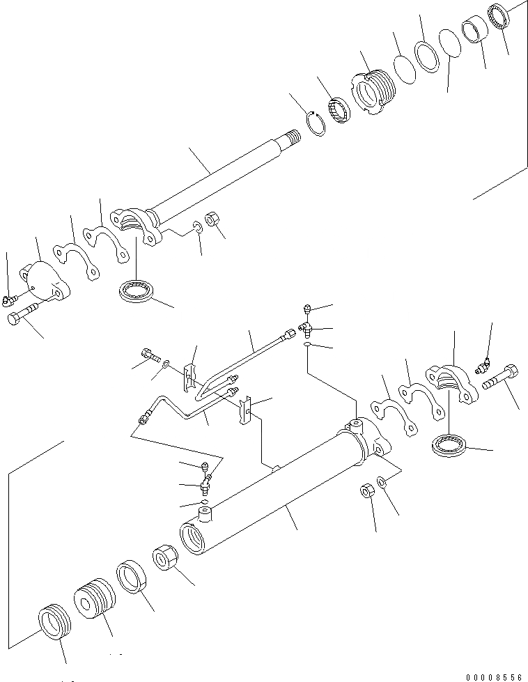 Схема запчастей Komatsu GD511A-1 - СЦЕПНОЕ УСТРОЙСТВО SHIFT ЦИЛИНДР(№-) ГИДРАВЛИКА