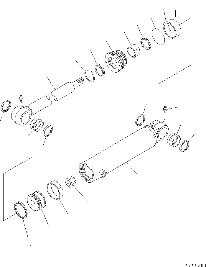 Схема запчастей Komatsu GD521A-1E - SCARIFIER ЦИЛИНДР(№-9) ГИДРАВЛИКА