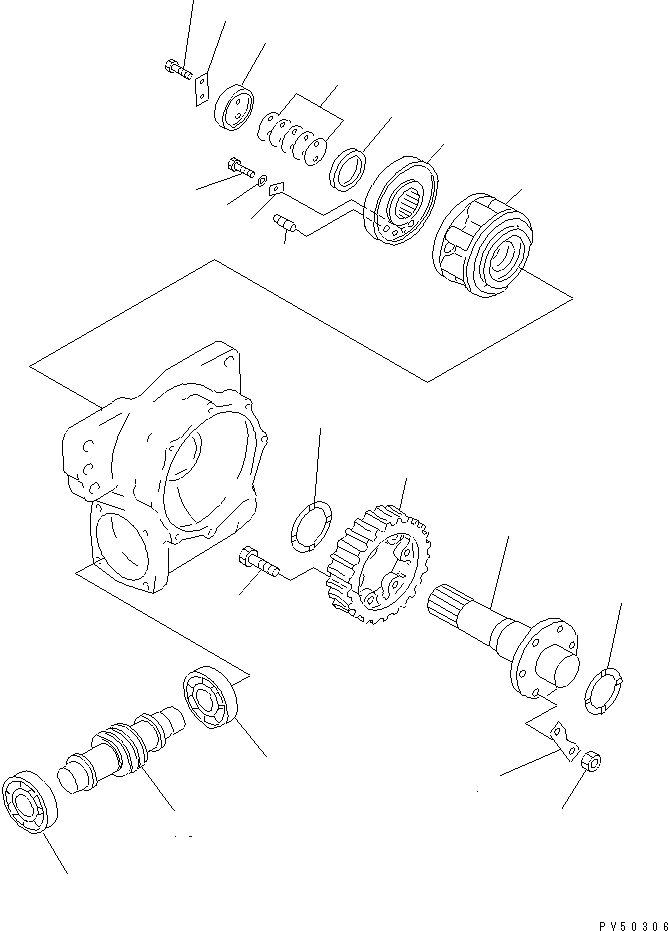 Схема запчастей Komatsu GD521A-1E - КОЛЬЦЕВ.РЕВЕРС ПРИВОД (/)(№-) РАБОЧЕЕ ОБОРУДОВАНИЕ