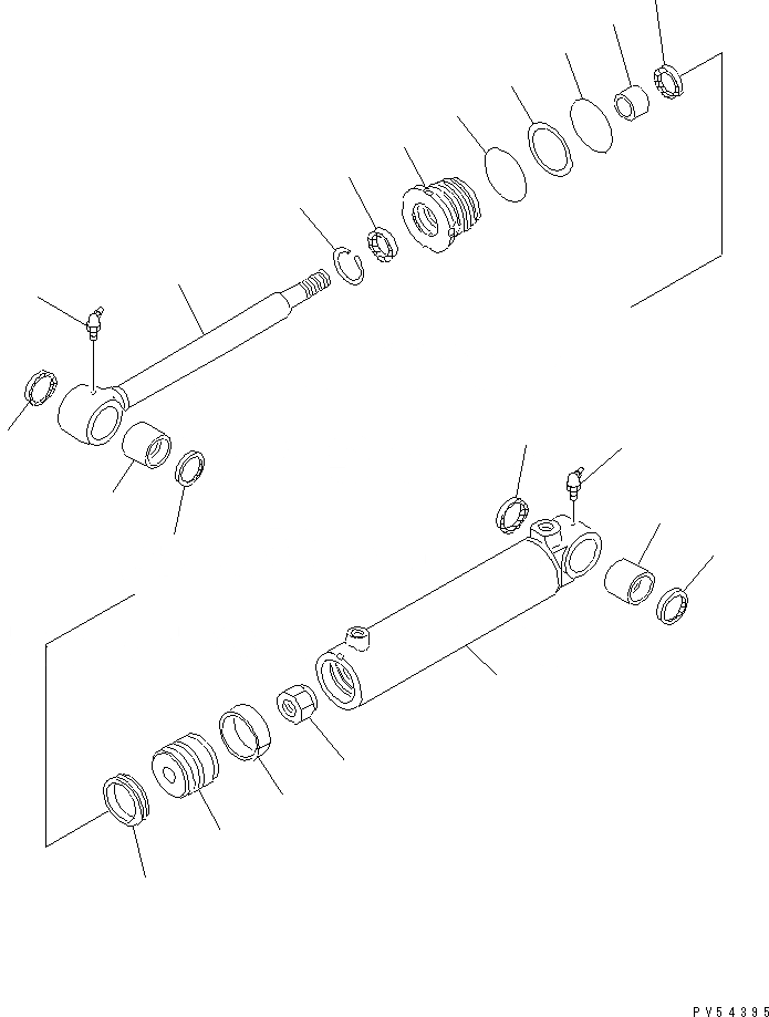 Схема запчастей Komatsu GD521A-1 - ЦИЛИНДР НАКЛОНА(№-9) СИЛОВАЯ ПЕРЕДАЧА