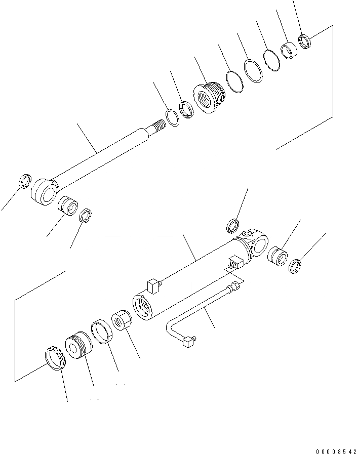 Схема запчастей Komatsu GD521A-1 - ЦИЛИНДР СОЧЛЕНЕНИЯ(№9-) СИЛОВАЯ ПЕРЕДАЧА