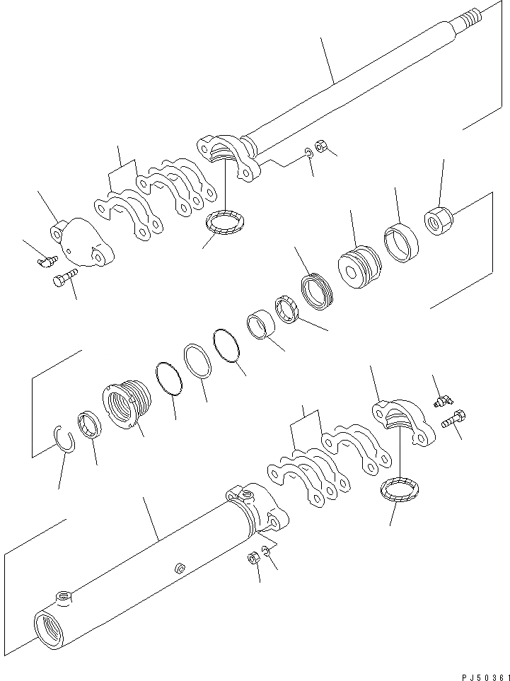 Схема запчастей Komatsu GD521A-1 - СЦЕПНОЕ УСТРОЙСТВО SHIFT ЦИЛИНДР(№-) ГИДРАВЛИКА