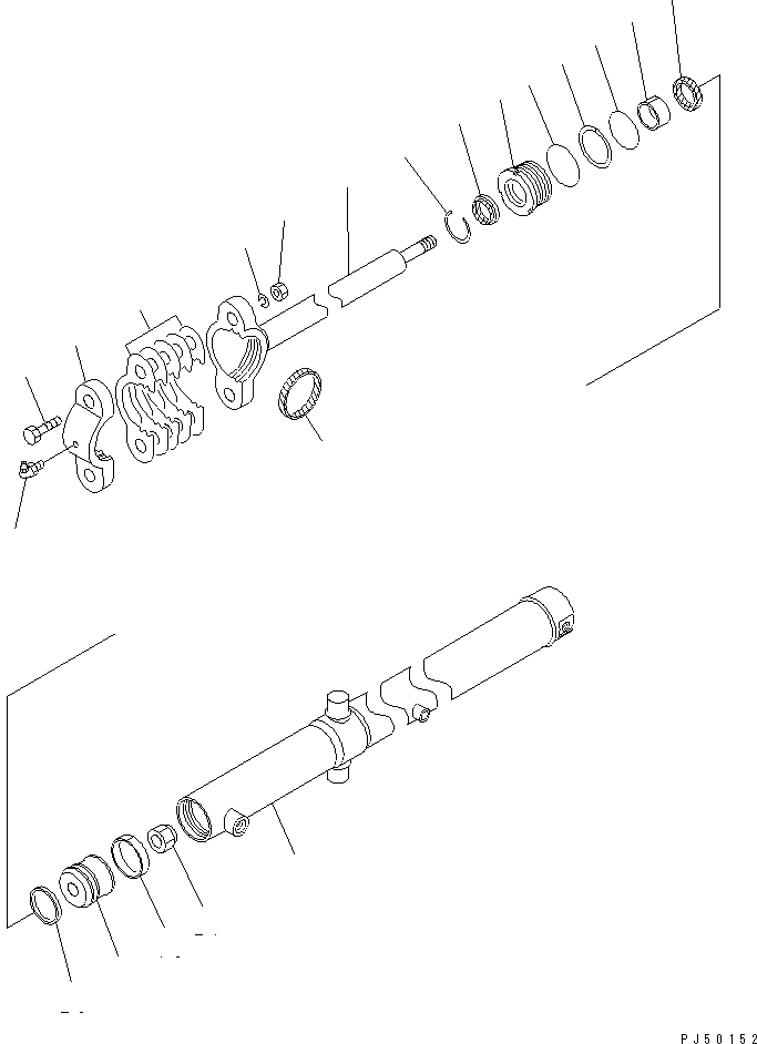 Схема запчастей Komatsu GD521A-1 - ЦИЛИНДР ПОДЪЕМА ОТВАЛА(№-8) ГИДРАВЛИКА