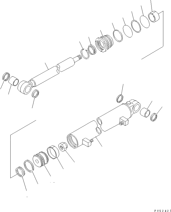 Схема запчастей Komatsu GD521A-1 - ОТВАЛ SHIFT ЦИЛИНДР(№9-) ГИДРАВЛИКА