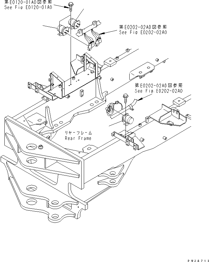 Схема запчастей Komatsu GD555-3A - ДВИГАТЕЛЬ АКСЕССУАРЫ (ЭЛЕКТР. РЕЛЕ)(№-) КОМПОНЕНТЫ ДВИГАТЕЛЯ