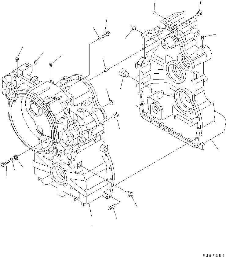 Схема запчастей Komatsu GD555-3A - ТРАНСМИССИЯ (КОРПУС) ТРАНСМИССИЯ