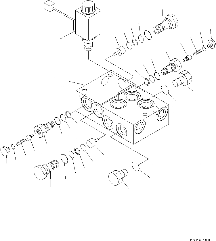 Схема запчастей Komatsu GD555-3A - ГЛАВН. КОНТРОЛЬНЫЙ КЛАПАН(ВНУТР. ЧАСТИ) (ДЛЯ ОТВАЛ SHIFT¤ ПРАВ.) (С SCARIFIER¤ НАКЛОНЯЕМ. И РЫХЛИТЕЛЬ) ГИДРАВЛИКА