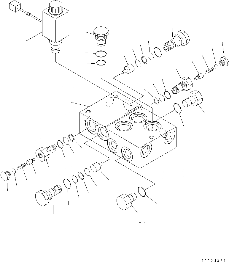 Схема запчастей Komatsu GD555-3A - ГЛАВН. КОНТРОЛЬНЫЙ КЛАПАН(ВНУТР. ЧАСТИ) (ДЛЯ ОТВАЛ SHIFT¤ ПРАВ.) (С ОТВАЛ ПЛАВАЮЩ) ГИДРАВЛИКА