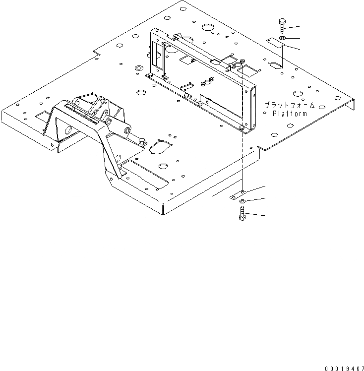 Схема запчастей Komatsu GD555-3A - ПЛАТФОРМА КРЫШКА(С КАБИНОЙ) (С ОБОГРЕВ-ЛЕМ)(№-) КАБИНА ОПЕРАТОРА И СИСТЕМА УПРАВЛЕНИЯ