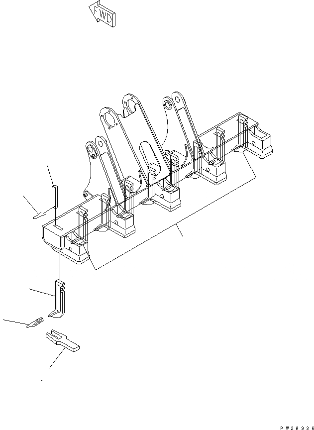 Схема запчастей Komatsu GD555-3A - РЫХЛИТЕЛЬ SHANK ЗУБЬЯ(POINT ЗУБЬЯТИП)(№-) РАБОЧЕЕ ОБОРУДОВАНИЕ