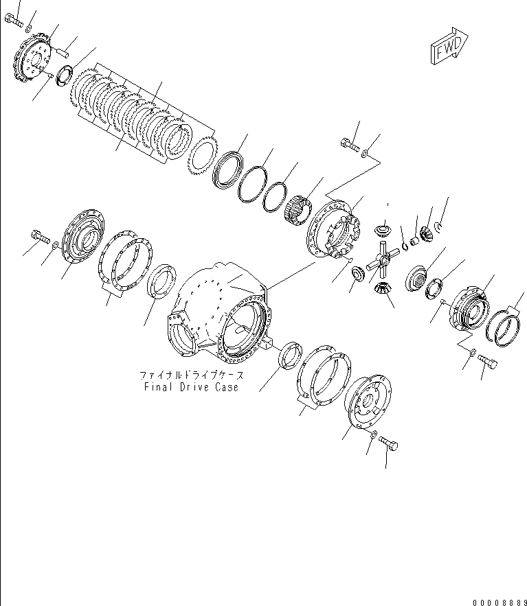 Схема запчастей Komatsu GD555-3 - ЗАДН. МОСТ (КОНЕЧНАЯ ПЕРЕДАЧА) (ДИФФЕРЕНЦ.) (бЛОК. ДИФФЕРЕНЦИАЛА ТИП) ТРАНСМИССИЯ