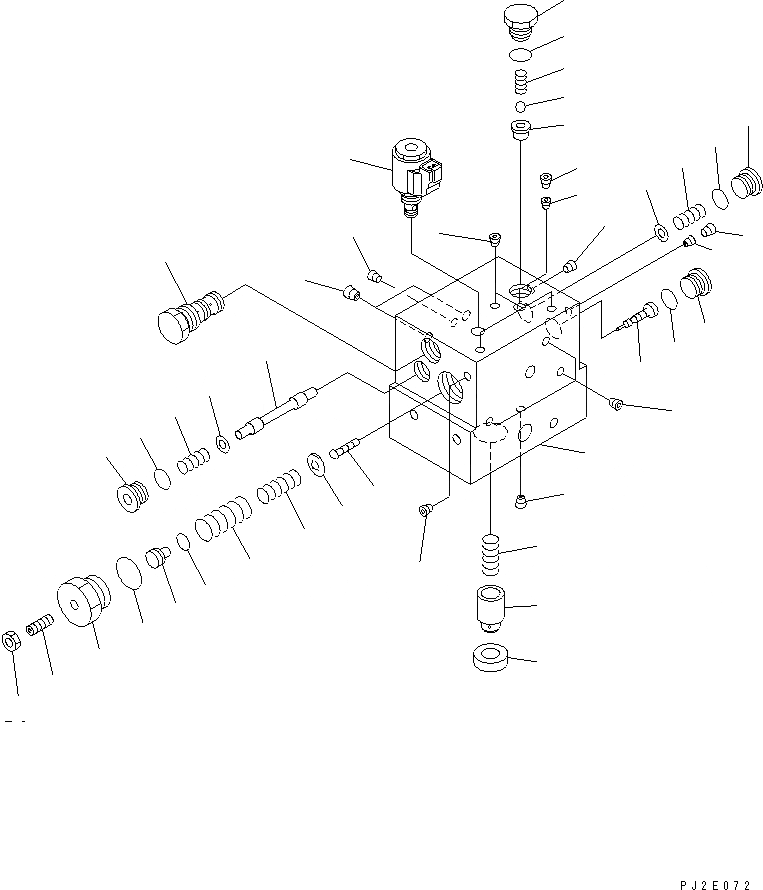 Схема запчастей Komatsu GD555-3 - КЛАПАН АККУМУЛЯТОРА (ВНУТР. ЧАСТИ)(№-) ГИДРАВЛИКА