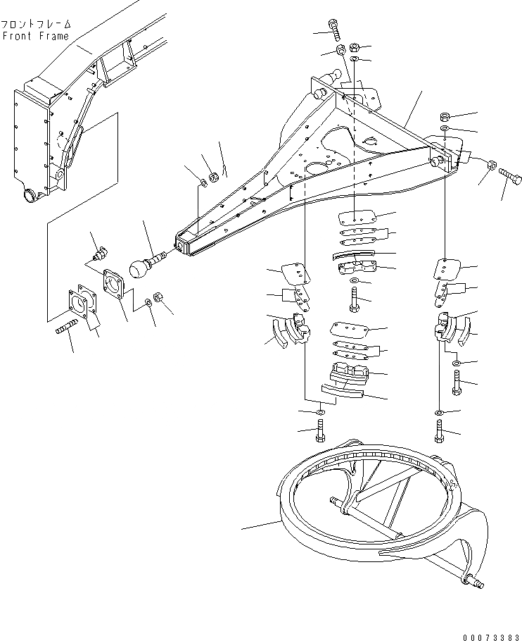 Схема запчастей Komatsu GD555-3 - СЦЕПНОЕ УСТРОЙСТВО И КОЛЬЦЕВ. СУППОРТ (ДЛЯ NON IRON GUIDE ПЛАСТИНА)(№-) РАБОЧЕЕ ОБОРУДОВАНИЕ