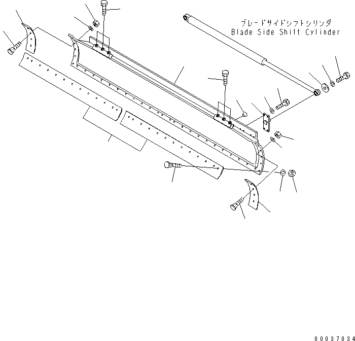 Схема запчастей Komatsu GD555-3 - ОТВАЛ (.7M) (ДЛЯ DMC)(№-) РАБОЧЕЕ ОБОРУДОВАНИЕ