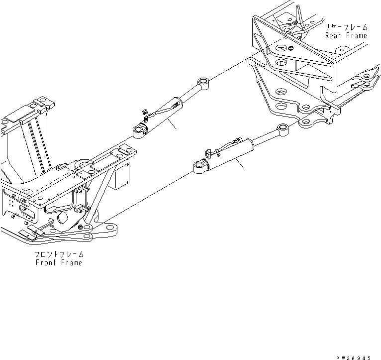 Схема запчастей Komatsu GD555-3 - ЦИЛИНДР СОЧЛЕНЕНИЯ(№-) РАБОЧЕЕ ОБОРУДОВАНИЕ