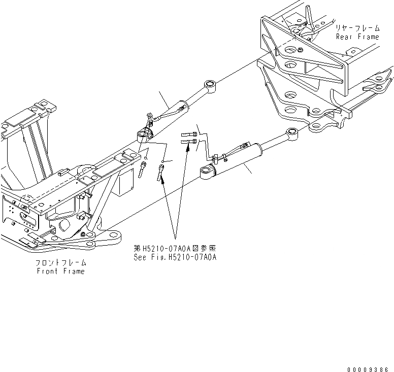 Схема запчастей Komatsu GD555-3 - ЦИЛИНДР СОЧЛЕНЕНИЯ(№-) РАБОЧЕЕ ОБОРУДОВАНИЕ